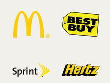 yellow logos